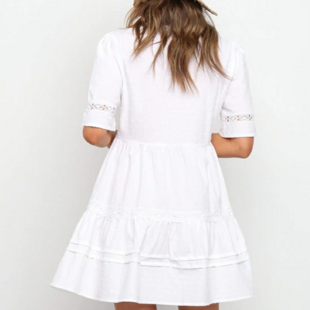 NWT Petal + Pup Hamidi Dress White SZ EURO 10/US 6 - Picture 3 of 9